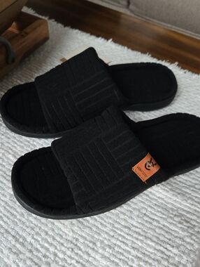 Womens Black Slide Sandals - Casual Comfort